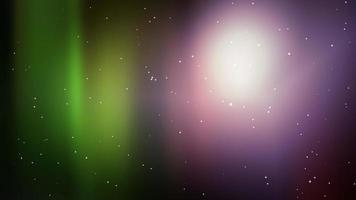 Aurora en verde y púrpura color con estrella antecedentes foto