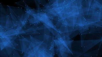 Blue shining triangle plexus shape glowing digital, futuristic background photo