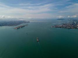 Aerial view container ship arrive North Butterworth Container Terminal photo