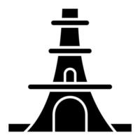 icono de vector de torre eiffel