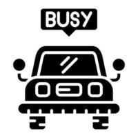 Busy Taxi vector icon