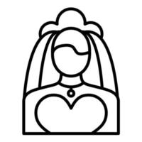 Bride vector icon