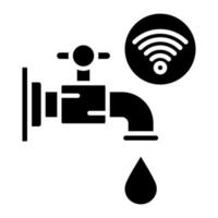inteligente agua sensor vector icono