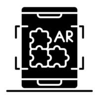 Ar Puzzle vector icon