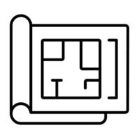 House Blueprint vector icon