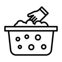 Hand Washing Clothes vector icon