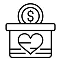 icono de vector de donación