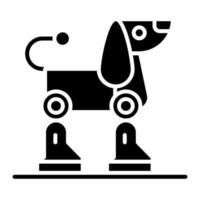 robot perro vector icono