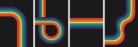 Rainbow Lines Vector Art, Icons, and Graphics for Free Download