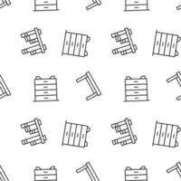 Vector repeating seamless pattern of bookshelf, table, dresser for wallpapers, wrappers, postcards, backgrounds