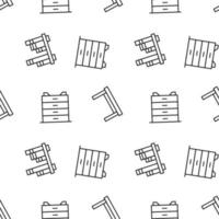 Vector repeating seamless pattern of bookshelf, table, dresser for wallpapers, wrappers, postcards, backgrounds