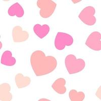 Colorful seamless pattern of big pastel pink hearts. Suitable for printing on textile, fabric, wallpapers, postcards, wrappers vector