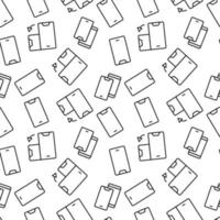 Seamless pattern of smartphone and phone with auto turn. Perfect for wallpapers, covers, backgrounds, fabric, textile vector