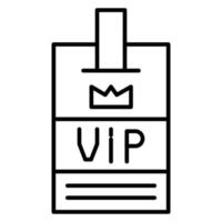 icono de vector de pase vip