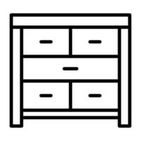 Drawer Table vector icon