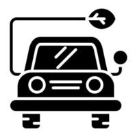 Eco Car vector icon