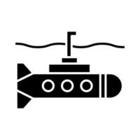 Ejército submarino vector icono