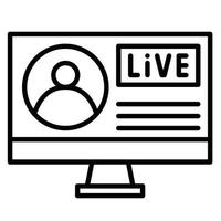 Live Streaming vector icon