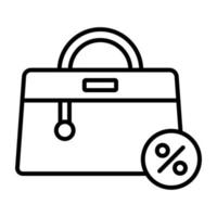 Purse Sale vector icon