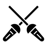 Fencing Sports vector icon