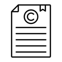 icono de vector de derechos de autor