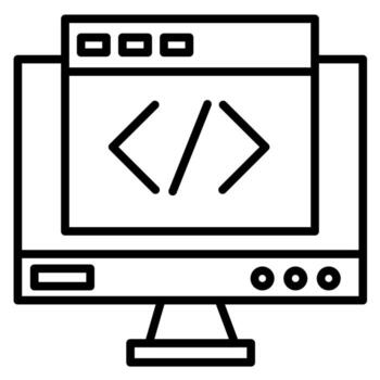 sitio web codificación vector icono