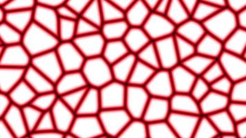 Red outline and white cell pattern low poly background photo