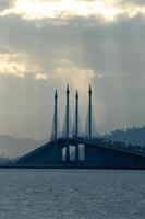 Sun ray at Penang Bridge photo