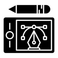 icono de vector de tableta gráfica