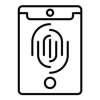 Mobile Fingerprint vector icon