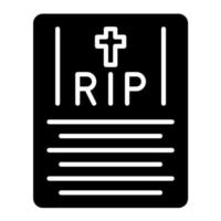 Death Certificate vector icon