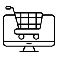 Online Cart vector icon