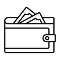 Money in Wallet vector icon