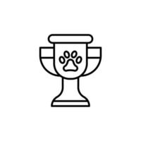 Trophy icon. Outline icon vector