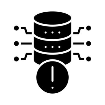 base de datos alerta vector icono