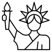 estatua de libertad vector icono