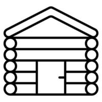 Winter Cabin vector icon