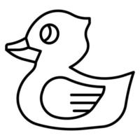 caucho Pato vector icono