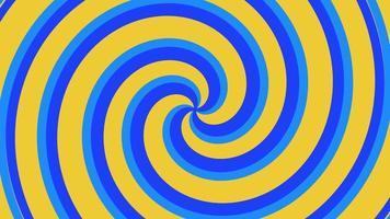 Blue and yellow spiral spin pattern photo