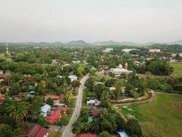 Aerial view Malays kampung at Penanti photo