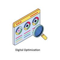 Digital Optimization Vector Isometric Icons. Simple stock illustration stock