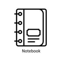 Notebook Vector outline Icons. Simple stock illustration stock