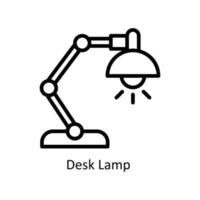 Desk Lamp Vector outline Icons. Simple stock illustration stock