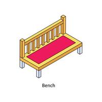 Bench Vector Isometric  Icons. Simple stock illustration stock