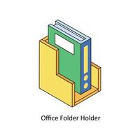 Office Folder Holder Vector Isometric  Icons. Simple stock illustration stock