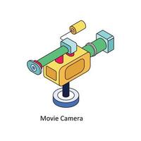 Movie Camera Vector Isometric  Icons. Simple stock illustration stock