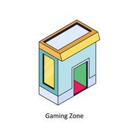 Gaming Zone Vector Isometric  Icons. Simple stock illustration stock