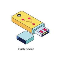 Flash Device Vector Isometric  Icons. Simple stock illustration stock