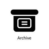 Archive Vector  Solid  Icons. Simple stock illustration stock