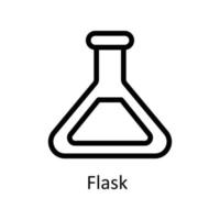 Flask  Vector  outline  Icons. Simple stock illustration stock